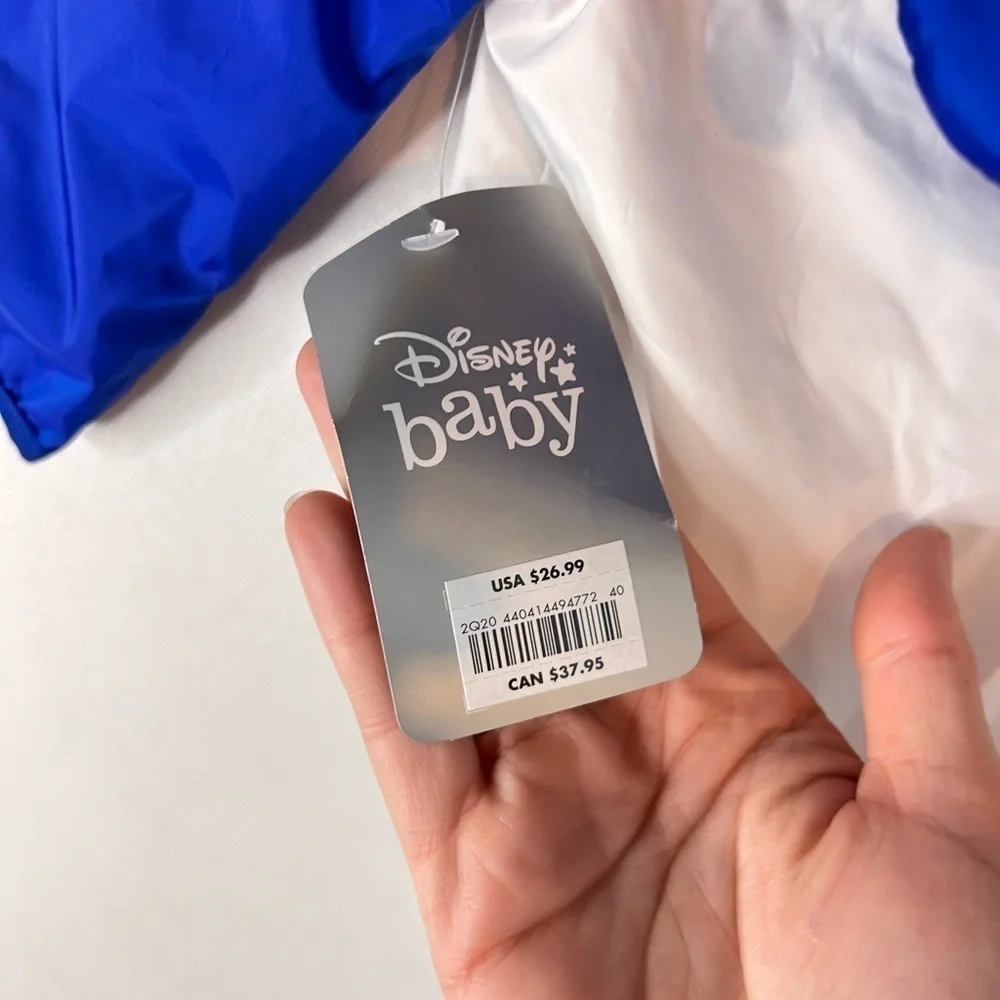 Disney Mickey Mouse Jacket Hooded Patches 6-9M NEW